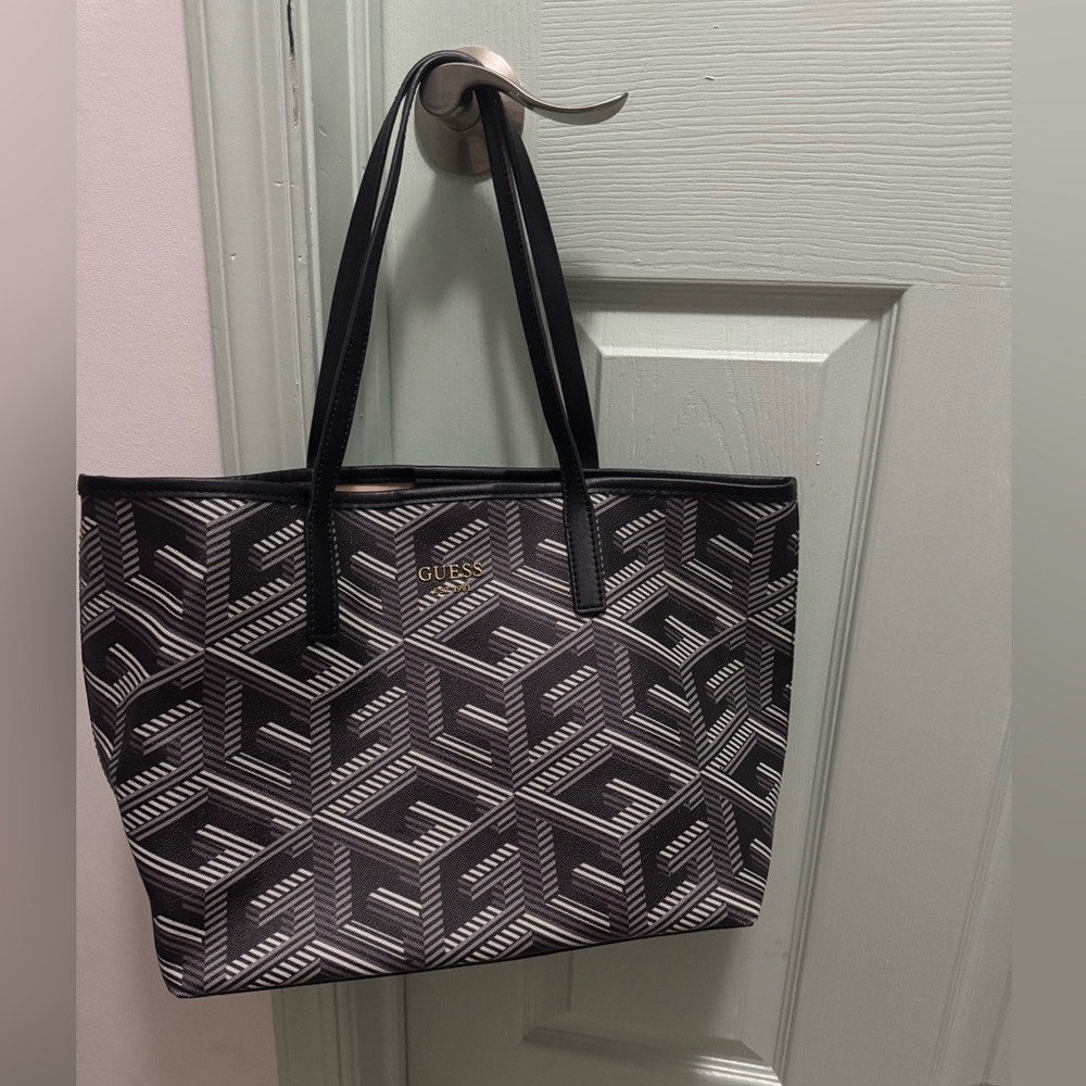 GUESS Monochrome Geometric Tote